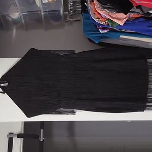 Black fringe dress